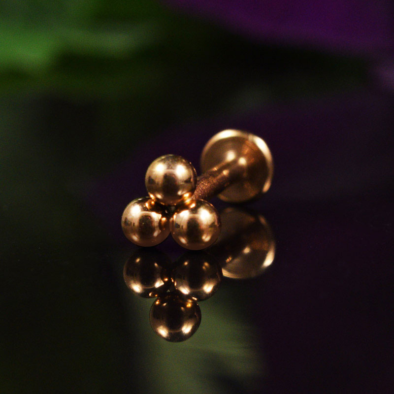 Rose gold labret stud hot sale
