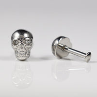 Skull Labret Internally Threaded
