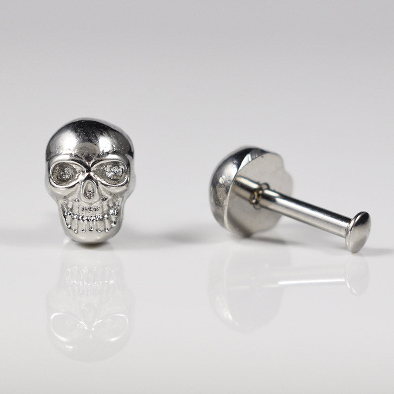 Skull Labret Internally Threaded