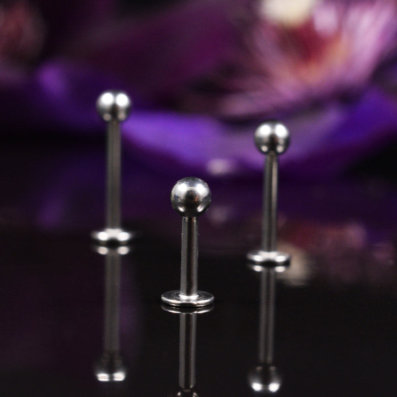 Micro Labret, Flat Backs in Surgical Steel 