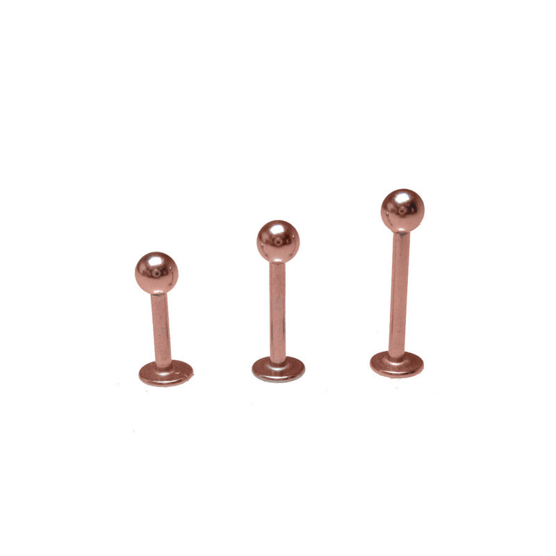 Rose Gold Flat Back Micro Labret