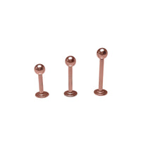 Rose Gold Flat Back Micro Labret