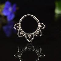 y 1.2mm x 8mm Hinged Segment Ring, Tribal Style Design