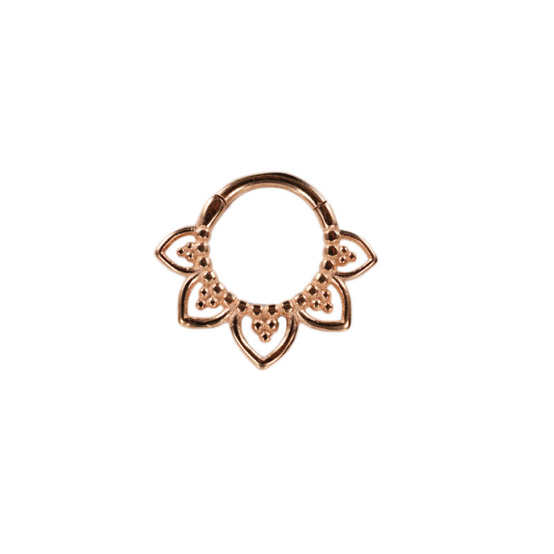 Hinged Segment Ring 'Tribal Petals' in Rose Gold
