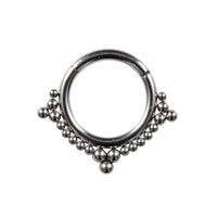 Hinged Segment Ring with Tribal Dots