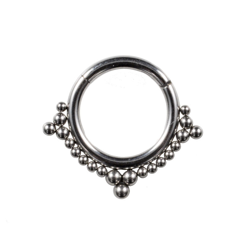 Hinged Segment Ring with Tribal Dots