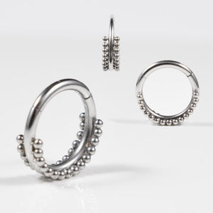 Double Sided Hinged Segment Ring with Dots