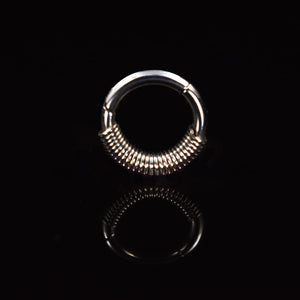 small hinged segment ring in surgical steel 1.2mm x 6mm