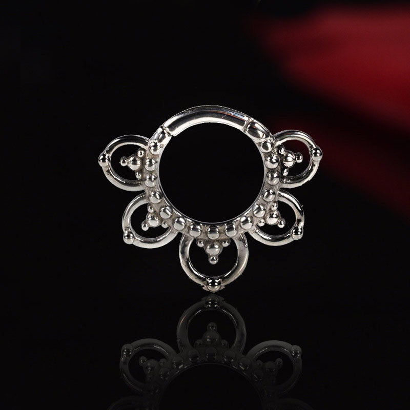 multipurpose tribal style clicker ring for ear piercings