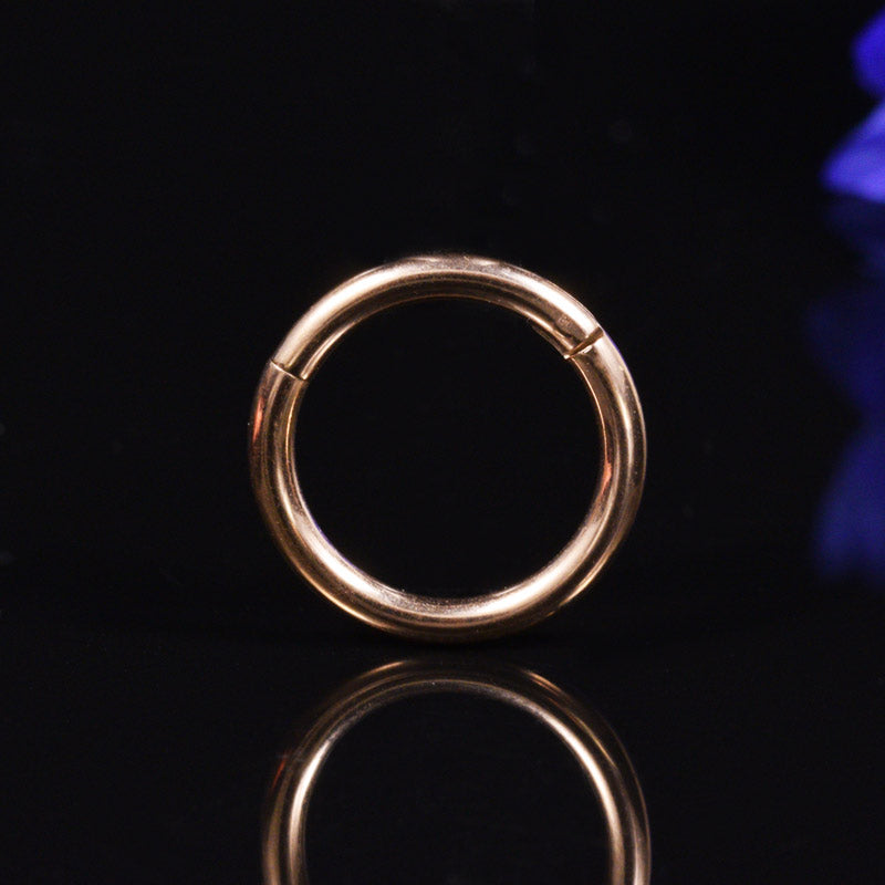 Hinged Segment Ring Gold Titanium 