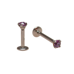 1.2mm micro labret with amethyst