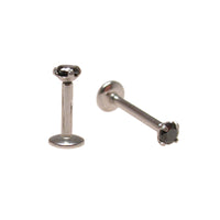 1.2mm internally threaded micro labret with black onyx crystal